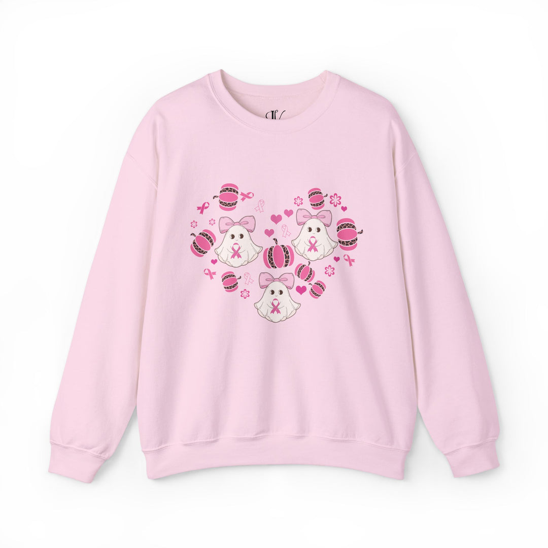 Ghosts and Pumpkins Breast Cancer Support Sweatshirt