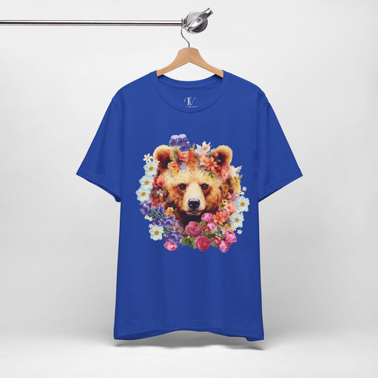 Bear Face Nature Tee T-Shirt Printify True Royal S