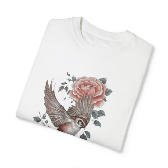 Bird and Rose Unisex Tee T-Shirt Printify