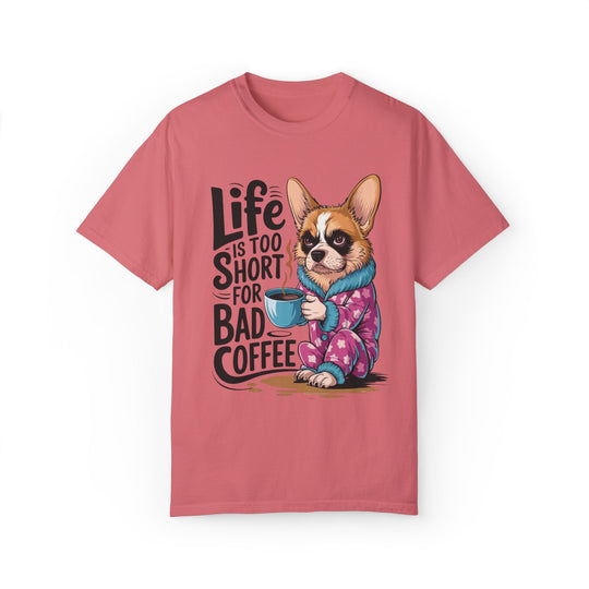 Cartoon Dog Coffee Lover T-shirt T-Shirt Printify Watermelon S