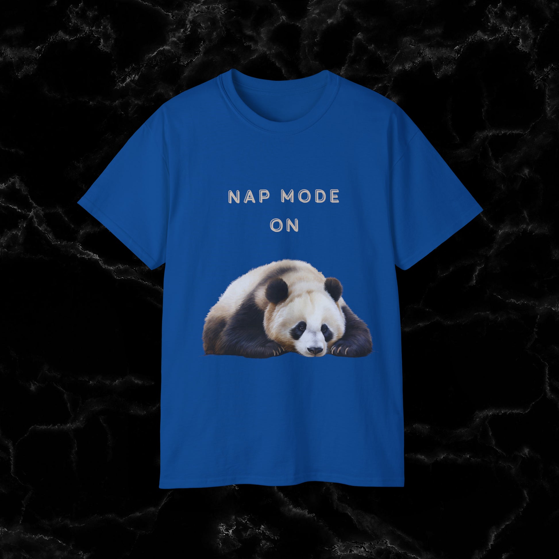 Nap Time Panda Unisex Funny Tee - Hilarious Panda Nap Design T-Shirt Royal L 
