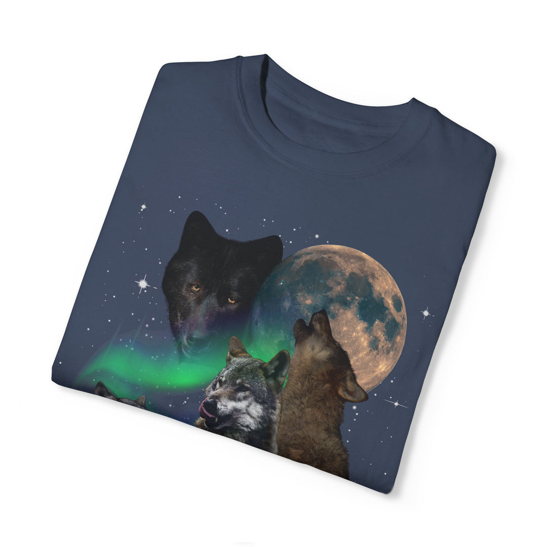 Wolf Moon Unisex T-shirt - Nature-Inspired, Mystic, Minimalist T-Shirt Printify