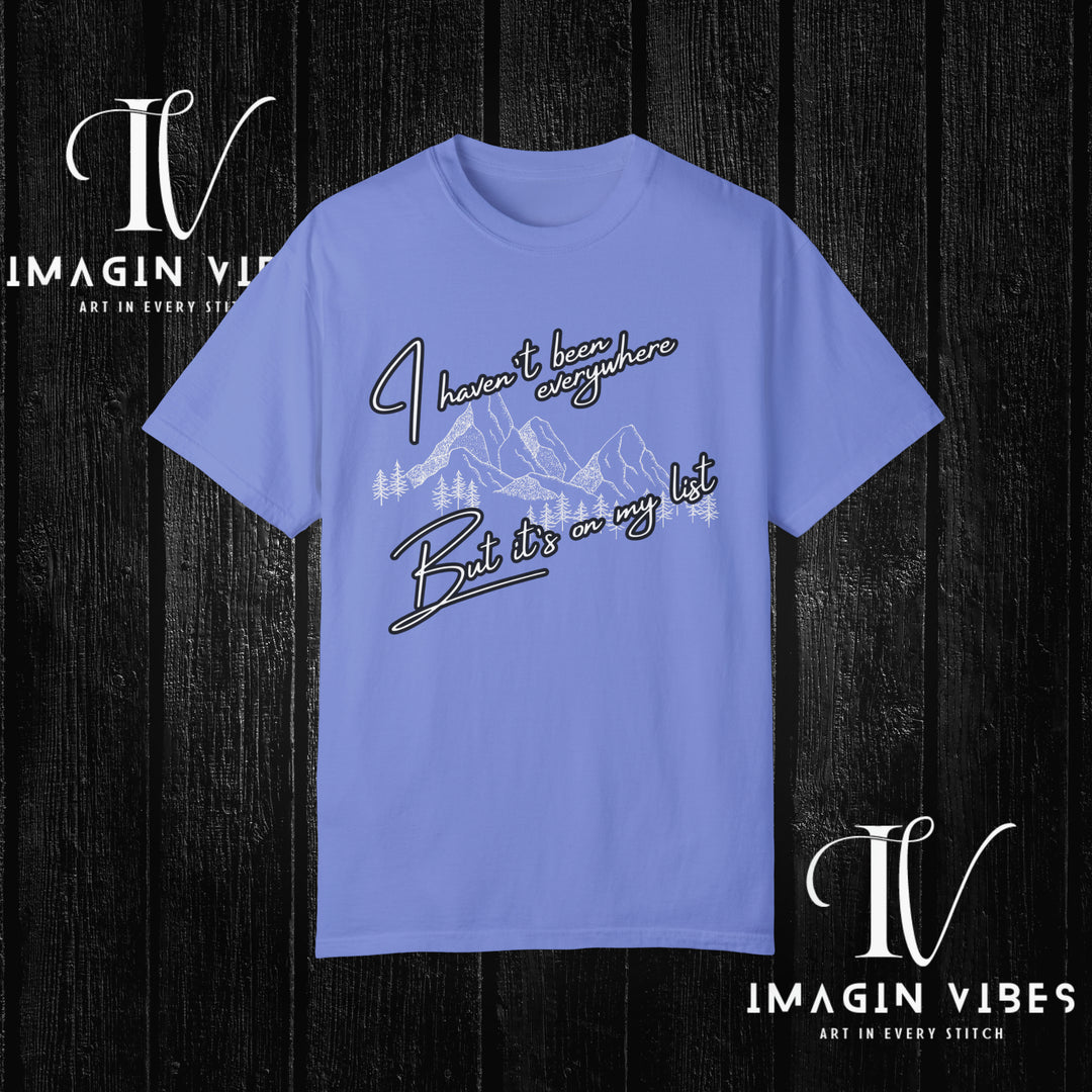 ImaginVibes: Wanderlust List: World Traveler T-Shirt T-Shirt Flo Blue S 