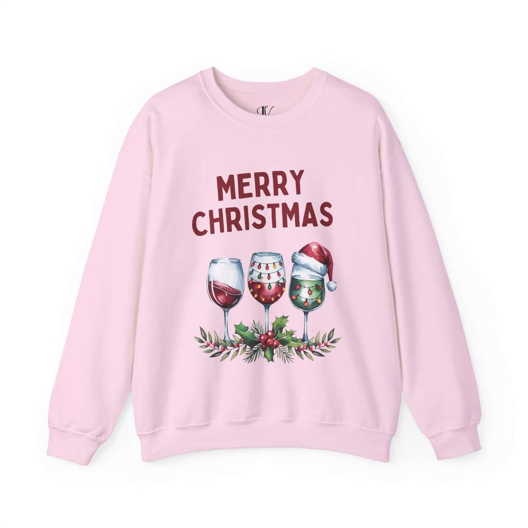 Christmas Wine Glasses Sweatshirt