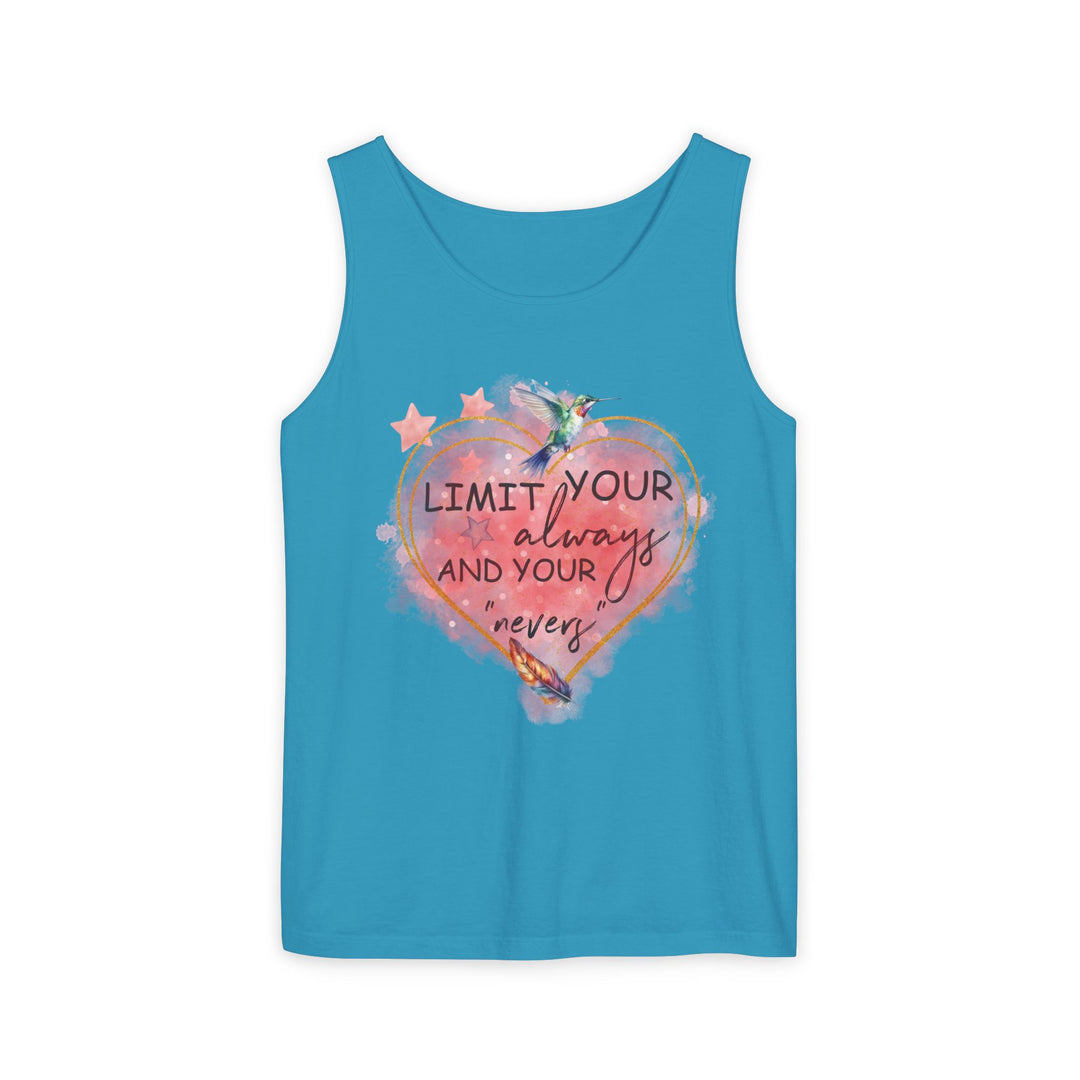 Motivational Watercolor Tank Top Tank Top Printify Sapphire S