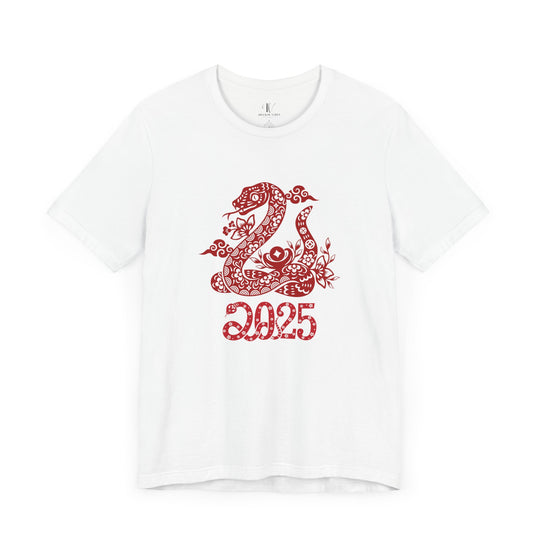 Year of the Snake Unisex Tee - Chinese Zodiac 2025 T-Shirt Printify White XS