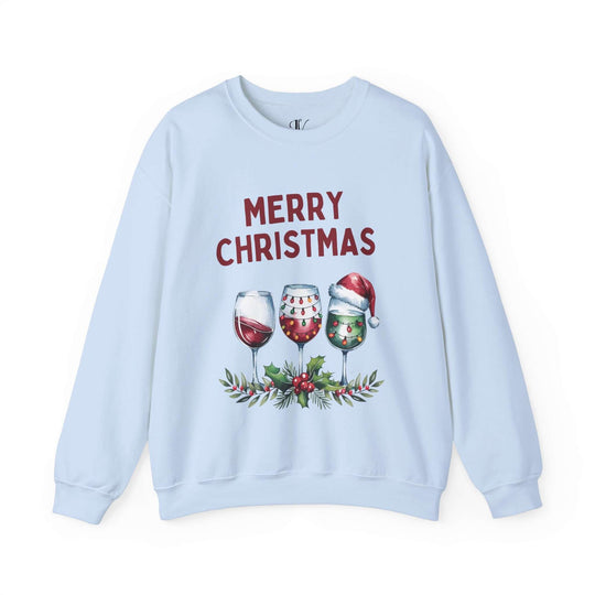 Christmas Wine Glasses Sweatshirt