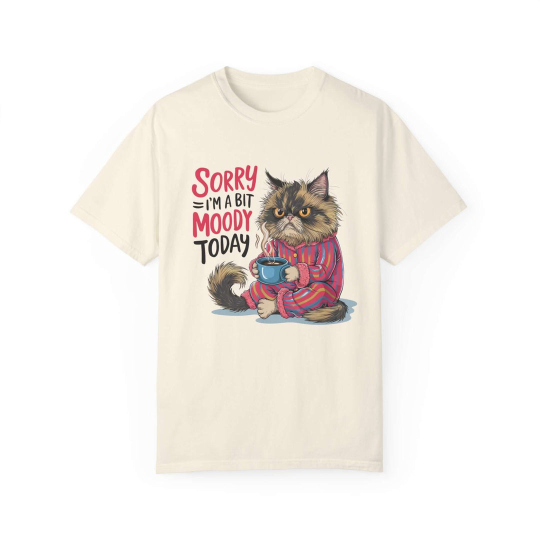 Moody Cat T-Shirt T-Shirt Printify Ivory S