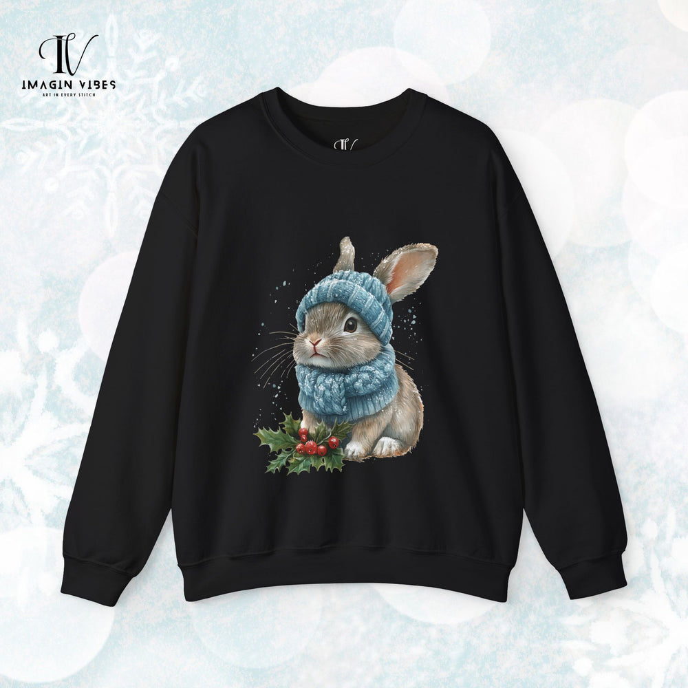 Cute Winter Watercolor Bunny Sweatshirt