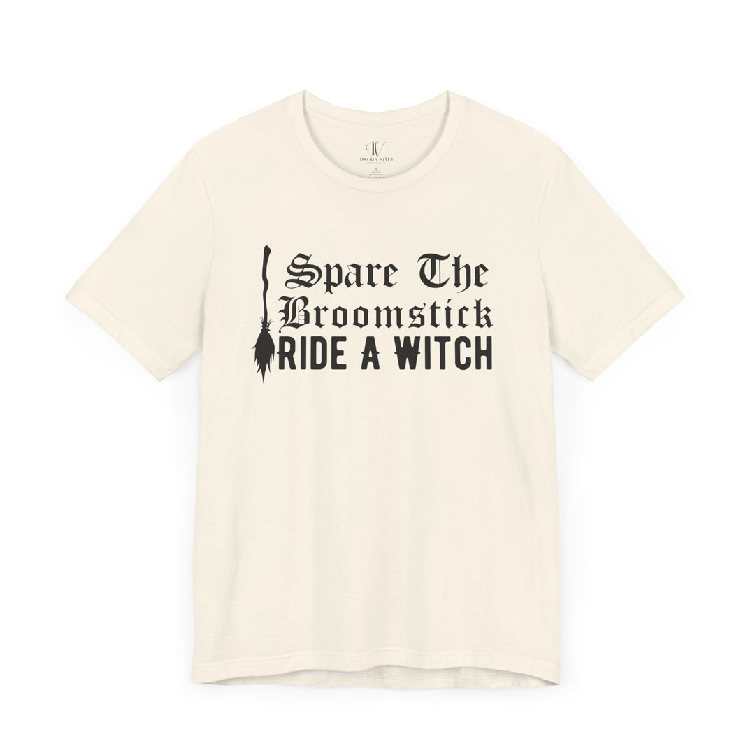 Halloween Tee - Funny Witch's Broomstick Design