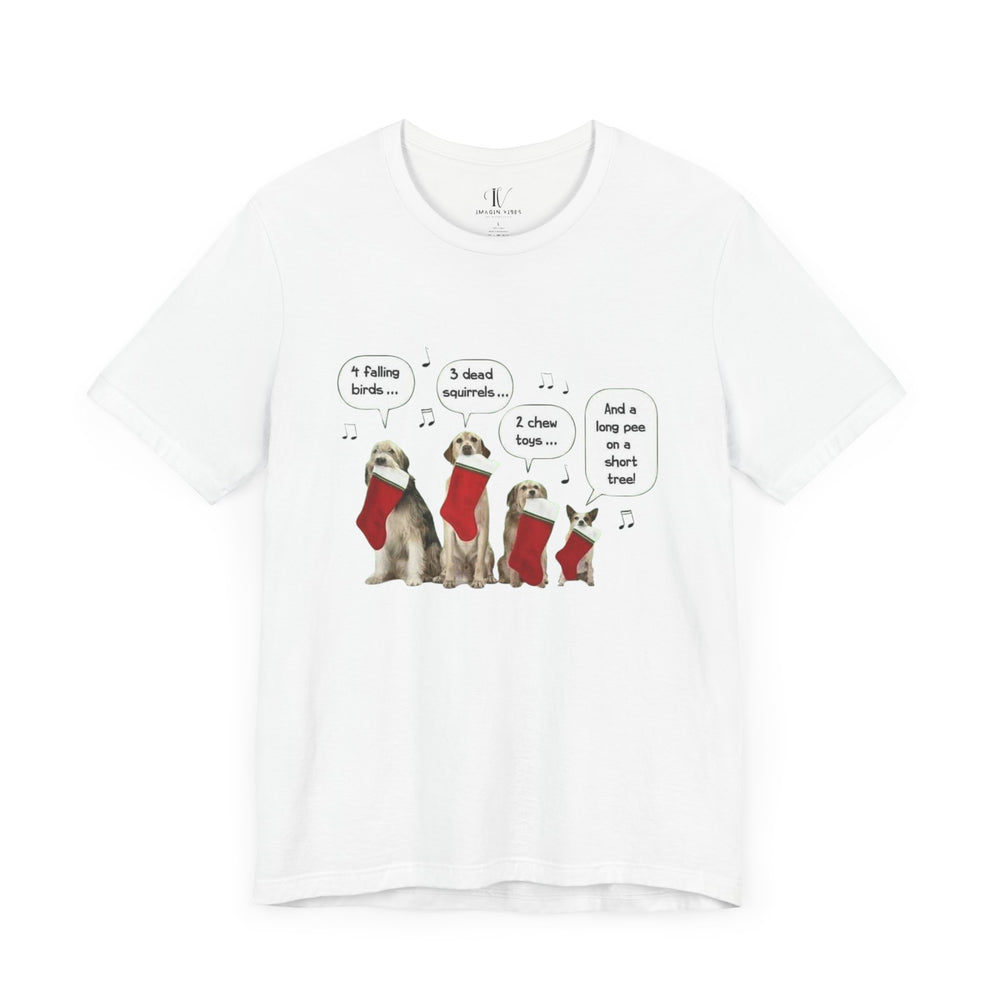 Christmas Dogs Tee T-Shirt Printify White XS