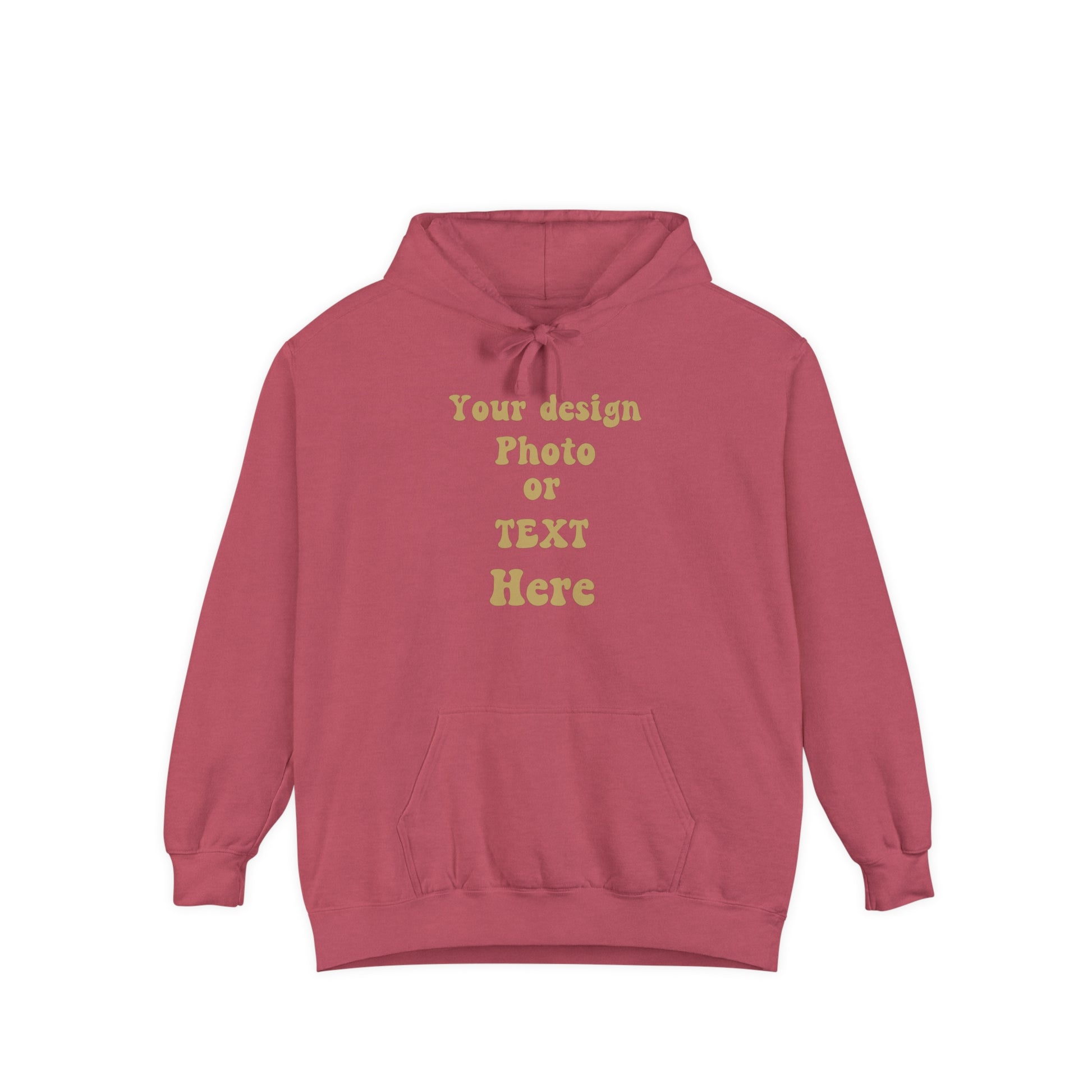 Luxury Hoodie - Personalize with Your Design, Photo, or Text | Greatest Comfort Hoodie Crimson S 