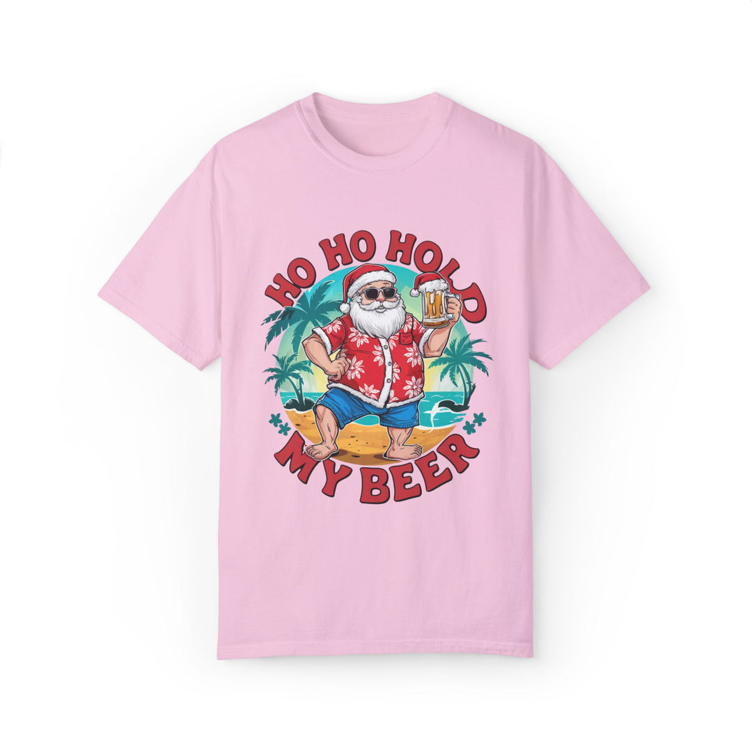 Santa Ho Ho Ho Hold My Beer T-shirt T-Shirt Printify Blossom S