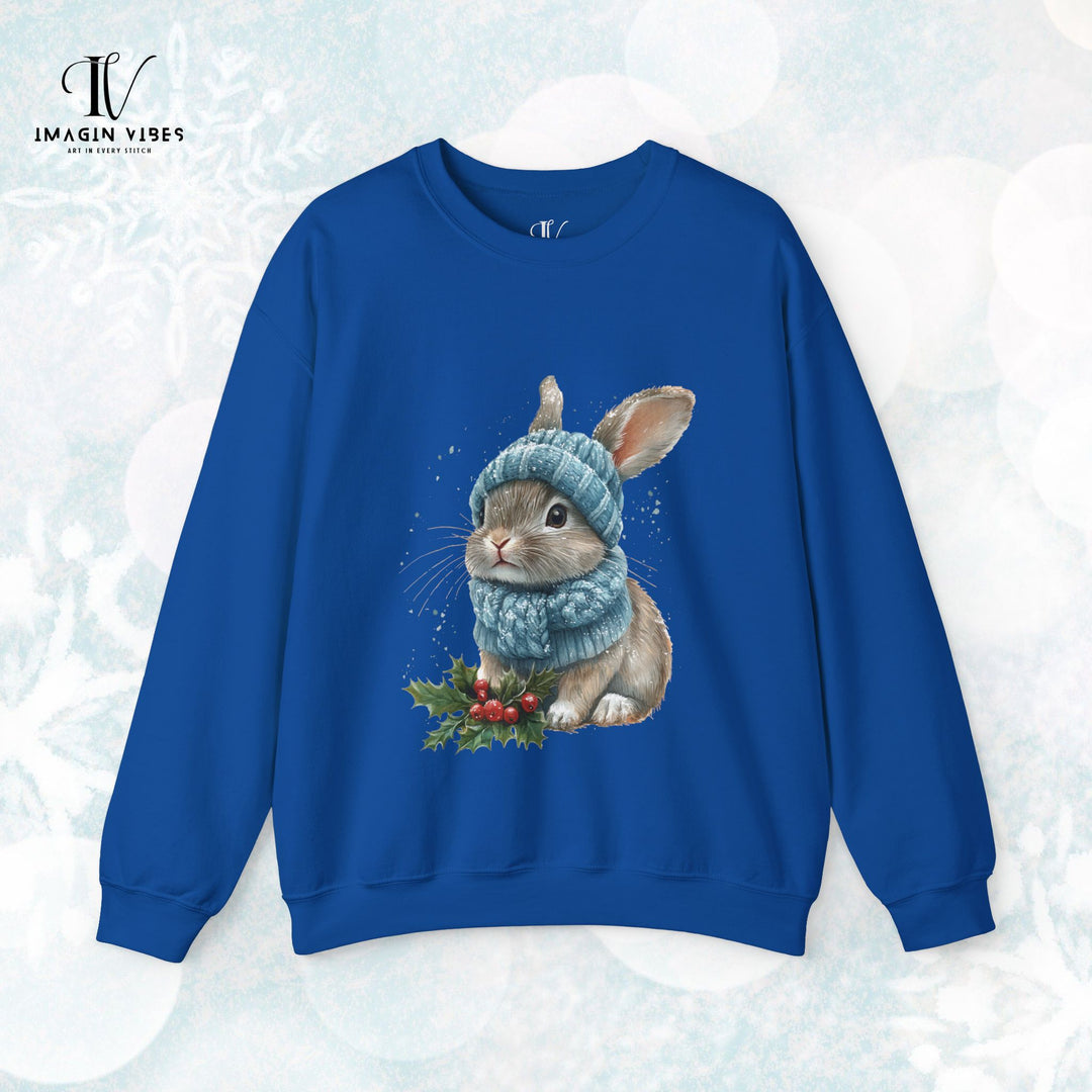 Cute Winter Watercolor Bunny Sweatshirt