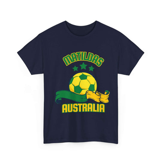 Women's Soccer Australia Tee - T-Shirt T-Shirt Printify Navy S
