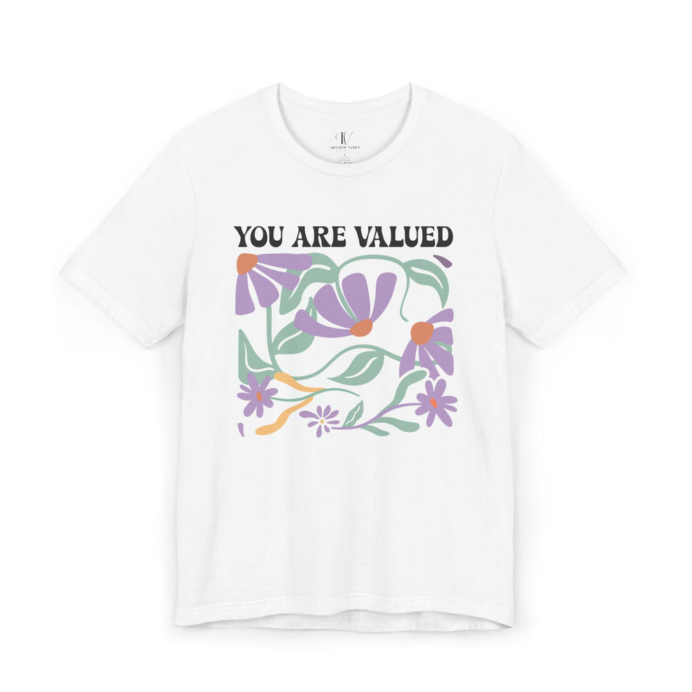 YOU ARE VALUED Boho Tee T-Shirt Printify White XS