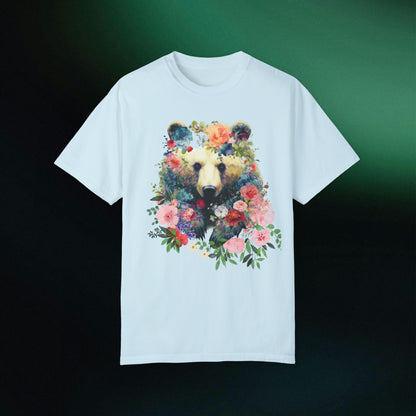 Floral Bear Shirt | Bear Tee | Flower Bear Shirt - A Perfect Animal Lover Tee and Bear Lover Gift T-Shirt Chambray S 