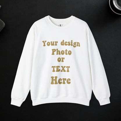 Imagin Vibes™ Crewneck Sweatshirt Personalized With Your Photo, Text Sweatshirt S White 