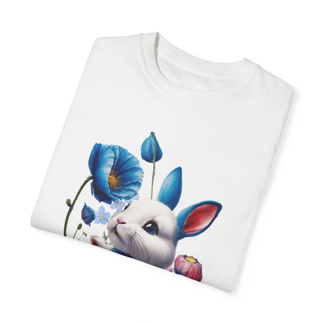 Rabbit Floral T-shirt T-Shirt Printify