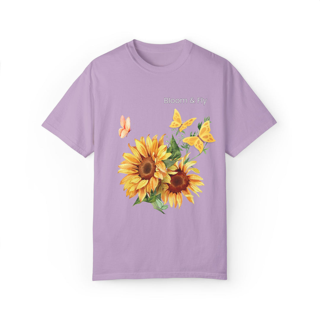 Sunflower T-shirt - Bloom & Fly Nature-Inspired Tee T-Shirt Printify Orchid S