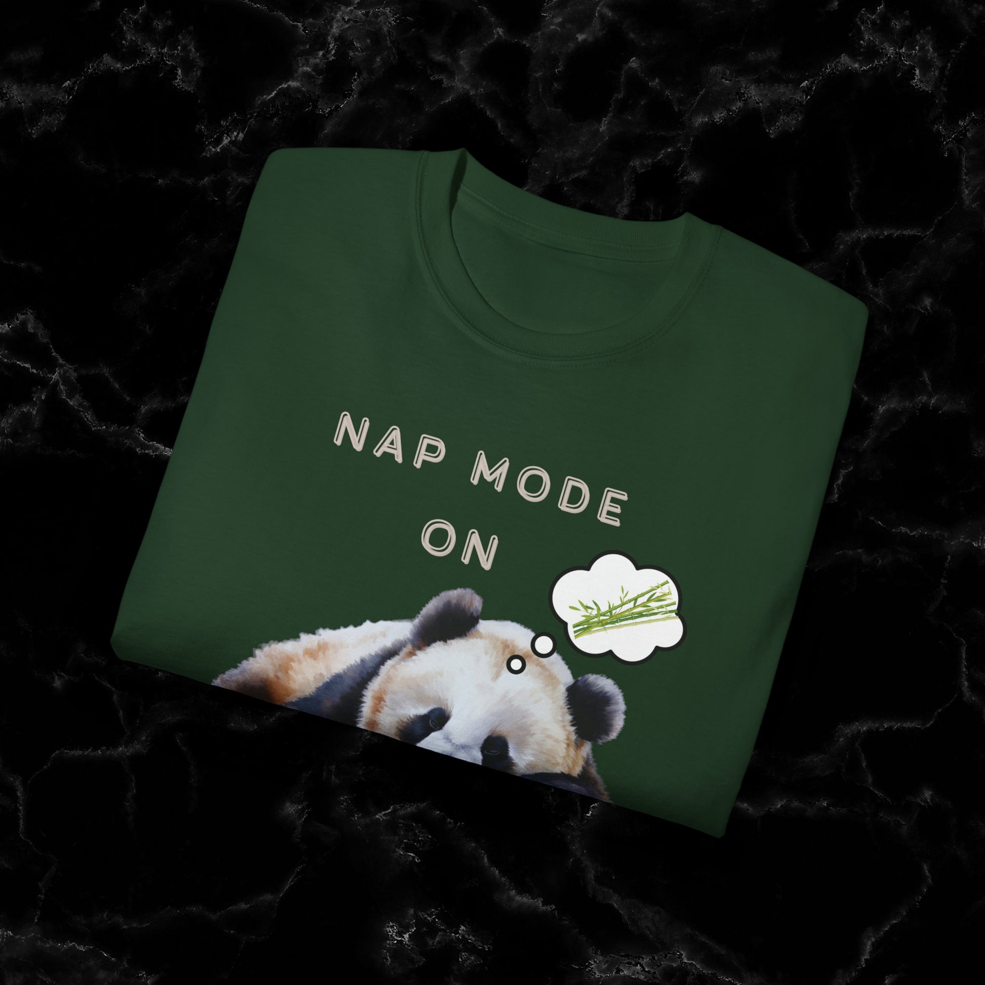 Nap Time Panda Unisex Funny Tee - Hilarious Panda Nap Mode On T-Shirt   