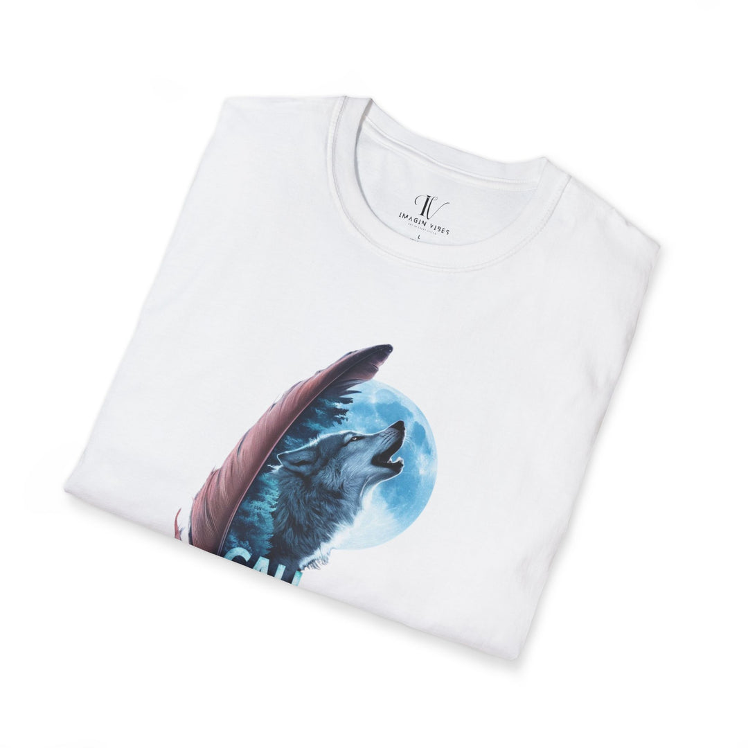 Wolf Moon Softstyle T-Shirt - Nature-Inspired and Mystic T-Shirt Printify