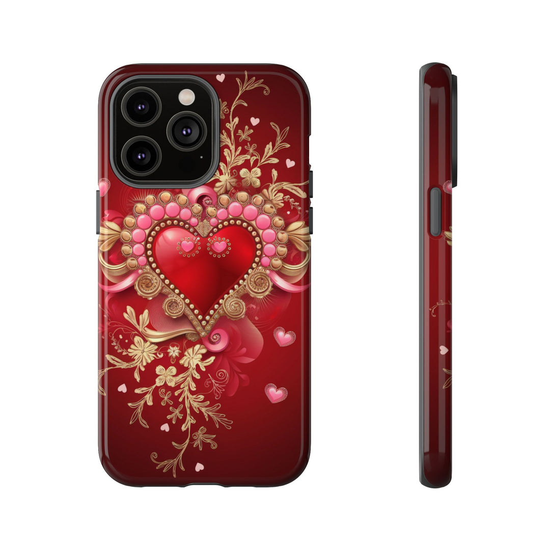 Phone Cases - Romantic Heart Design for Valentine's Day Phone Case Printify iPhone 14 Pro Max Glossy