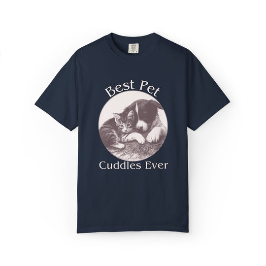 "Best Pet Cuddles Ever" T-Shirt T-Shirt Printify Navy S