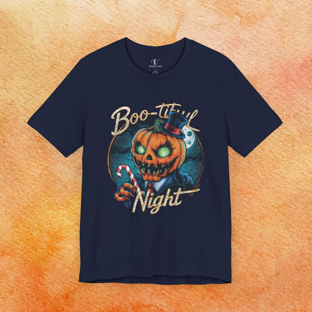 Boo-tiful Night: Pumpkin Creature Halloween T-Shirt