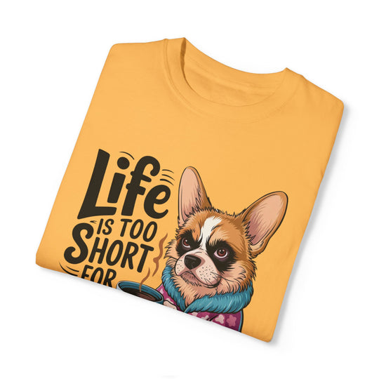 Cartoon Dog Coffee Lover T-shirt T-Shirt Printify