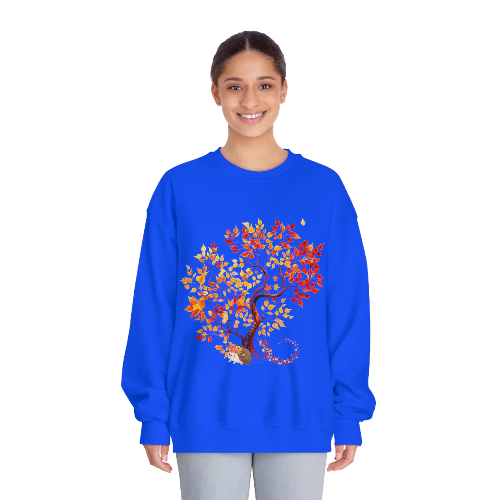 Autumn Tree Serenity Sweatshirt | Embrace the Tranquility of Fall Sweatshirt Royal M 