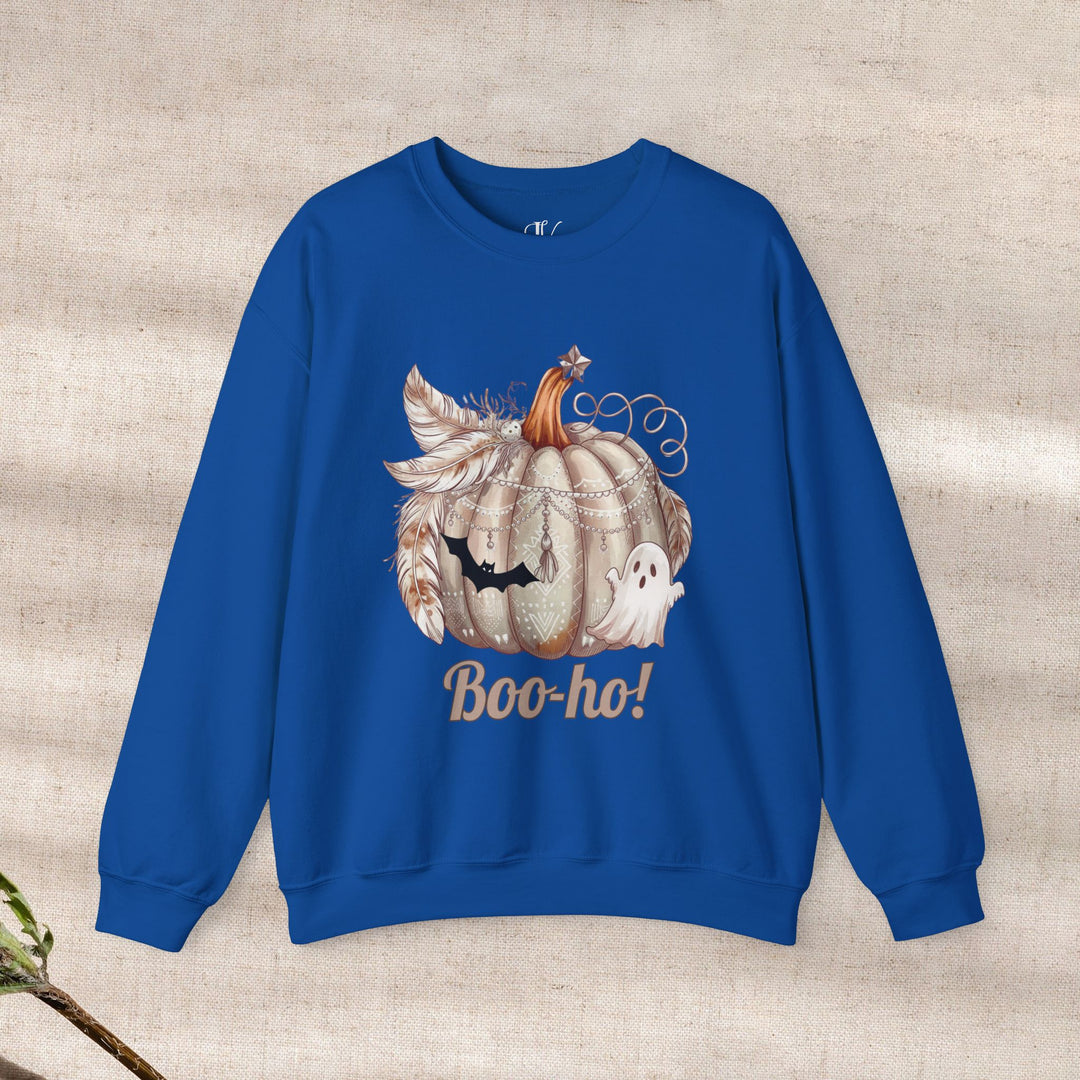 Boo-ho! Pumpkin Ghost Halloween Sweatshirt