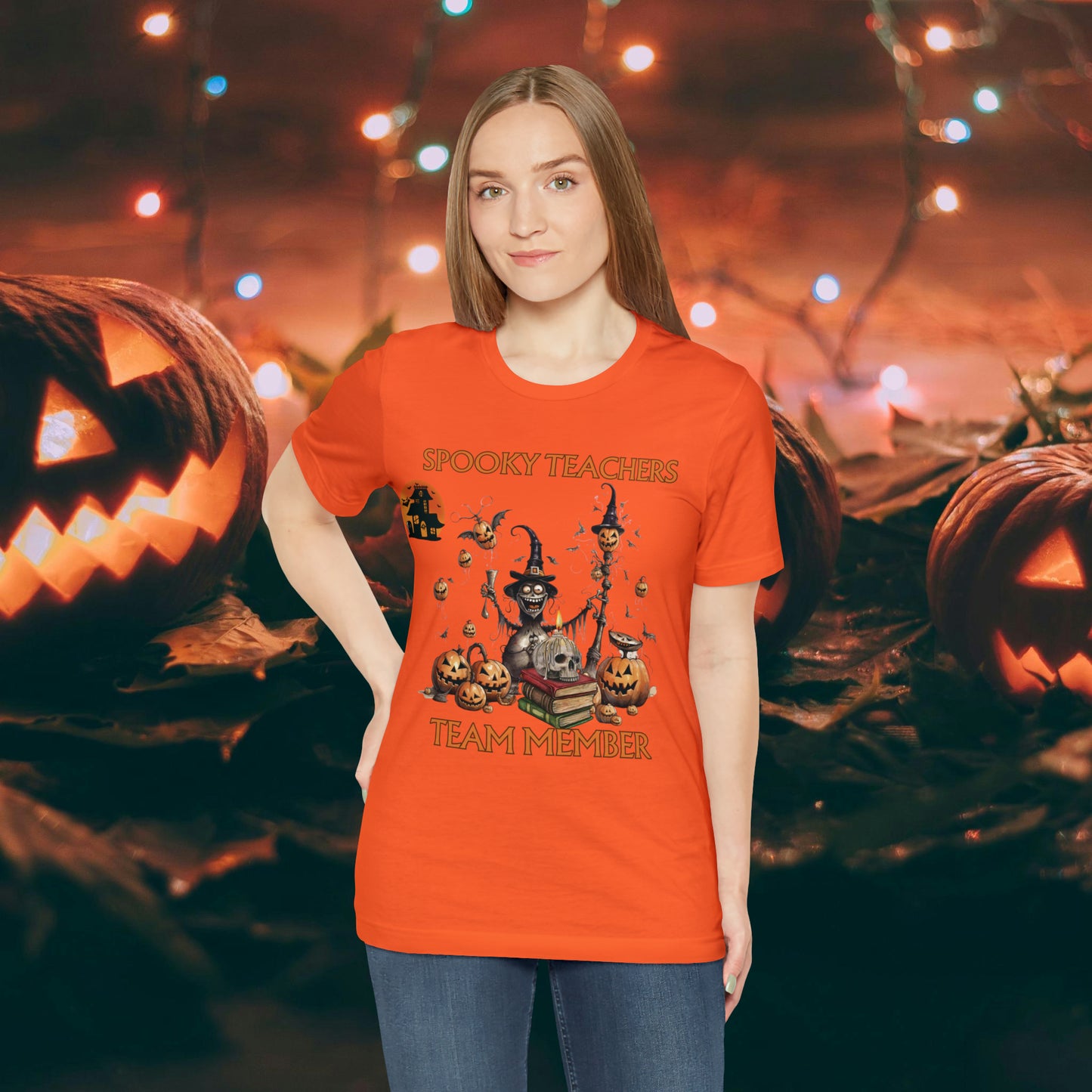 Spooky Teachers Team Member Unisex T-Shirt - Embrace Halloween Fun with this Hauntingly Stylish Tee for Educators T-Shirt   