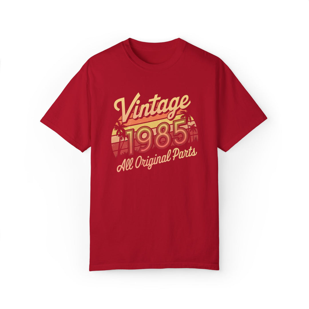 Vintage 1985 Unisex T-shirt - Retro Sunset Graphic Tee T-Shirt Printify Red S