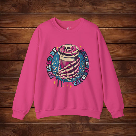 Fueled by Caffeine Anxiety Sweatshirt Sweatshirt Printify S Heliconia