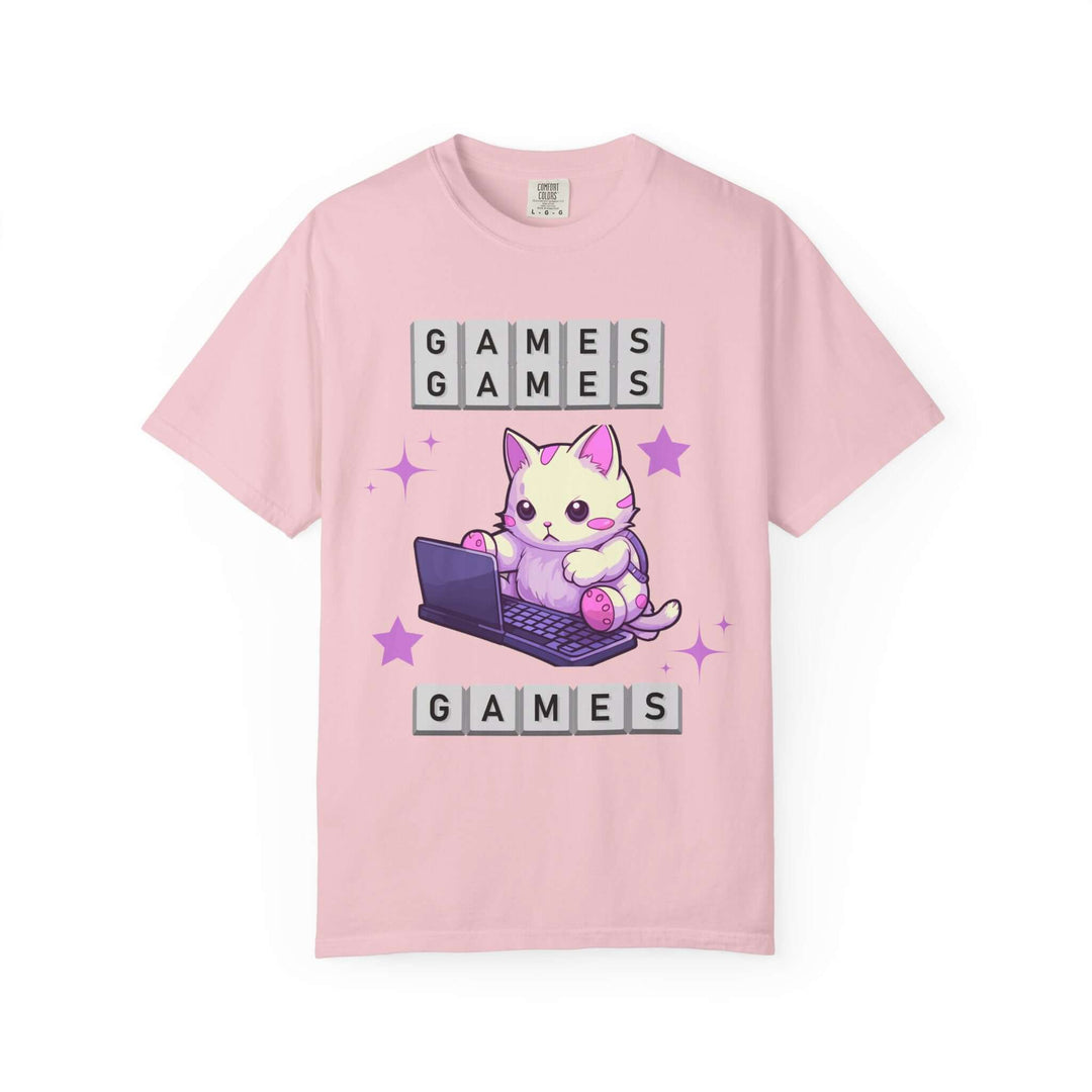 Kawaii Cat Games T-Shirt T-Shirt Printify Blossom S