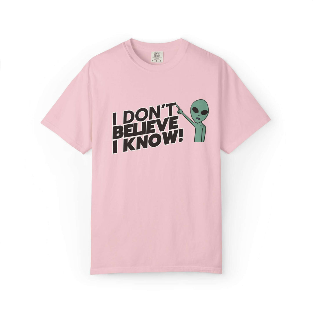 Unisex UFO T-Shirt - I Don't Believe, I Know Alien Tee T-Shirt Printify Blossom S