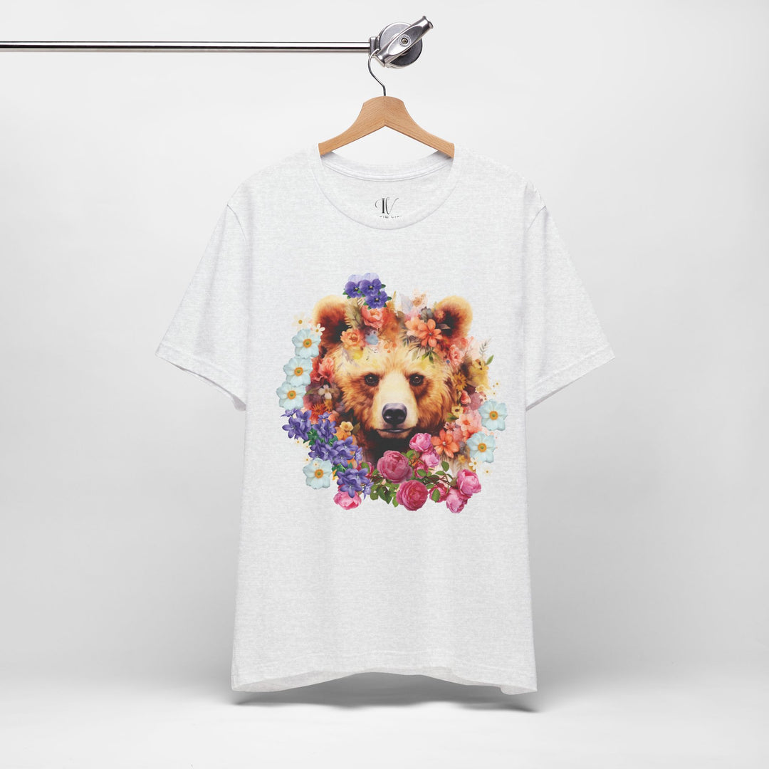 Bear Face Nature Tee T-Shirt Printify Ash S