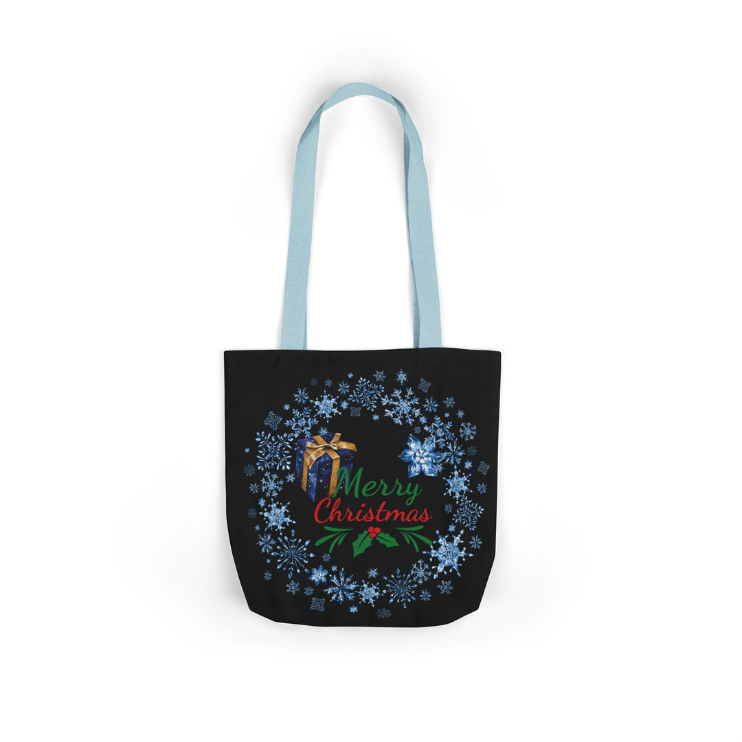 Christmas Canvas Tote Bag Accessories Printify 13" × 13'' Light blue
