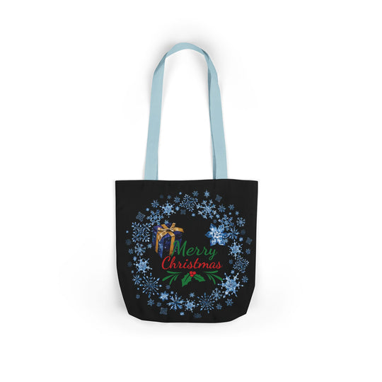 Christmas Canvas Tote Bag Accessories Printify 13" × 13'' Light blue