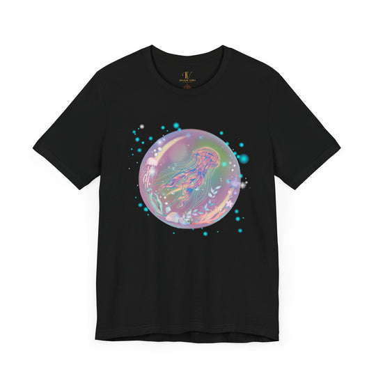 Jellyfish Galaxy Tee T-Shirt Printify Black XS