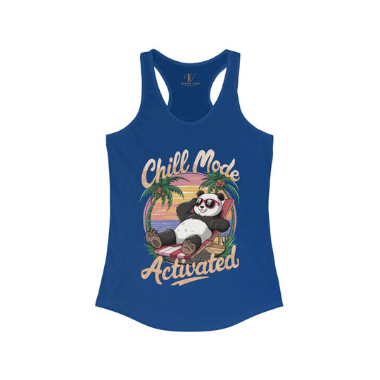 Racerback Tank Chill Panda Tank Top Printify XS Solid Royal