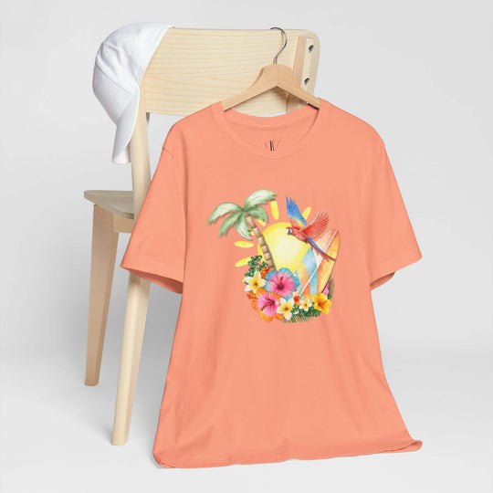 Dreamy Watercolor Tropical Paradise Unisex Tee T-Shirt Printify