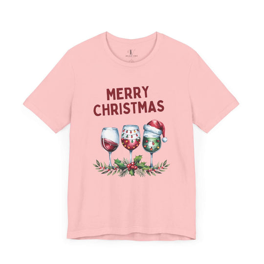 Christmas Wine Glasses Tee - Unisex Jersey Shirt