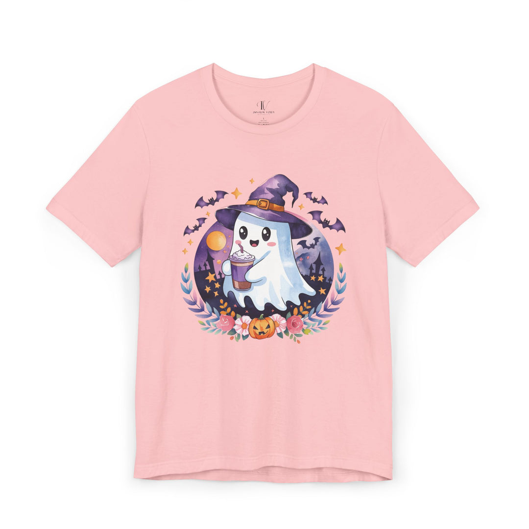 Cute Ghost With Ice Caffe Halloween T-Shirt