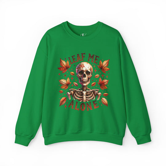 Leaf Me Alone: Skeleton Halloween Sweatshirt