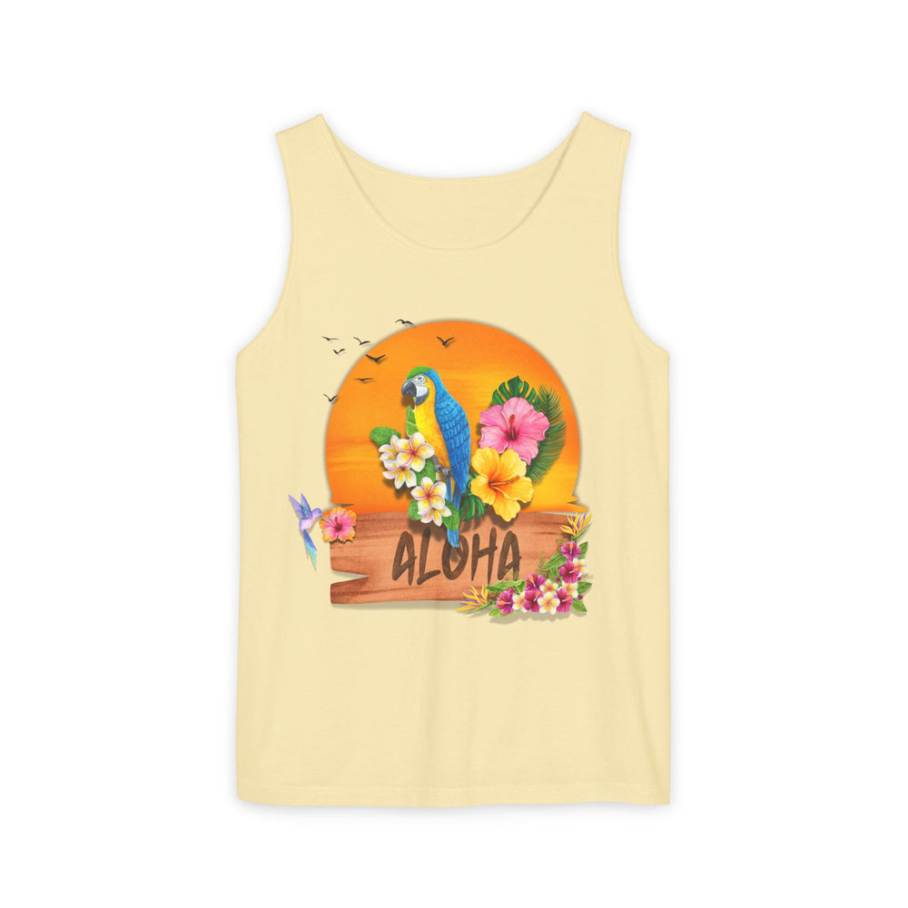 Tropical Parrot Aloha Tank Top Tank Top Printify Butter S