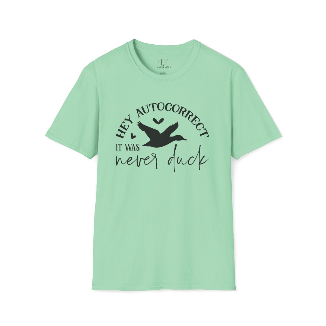 Humorous Autocorrect Duck T-Shirt T-Shirt Printify Mint Green S