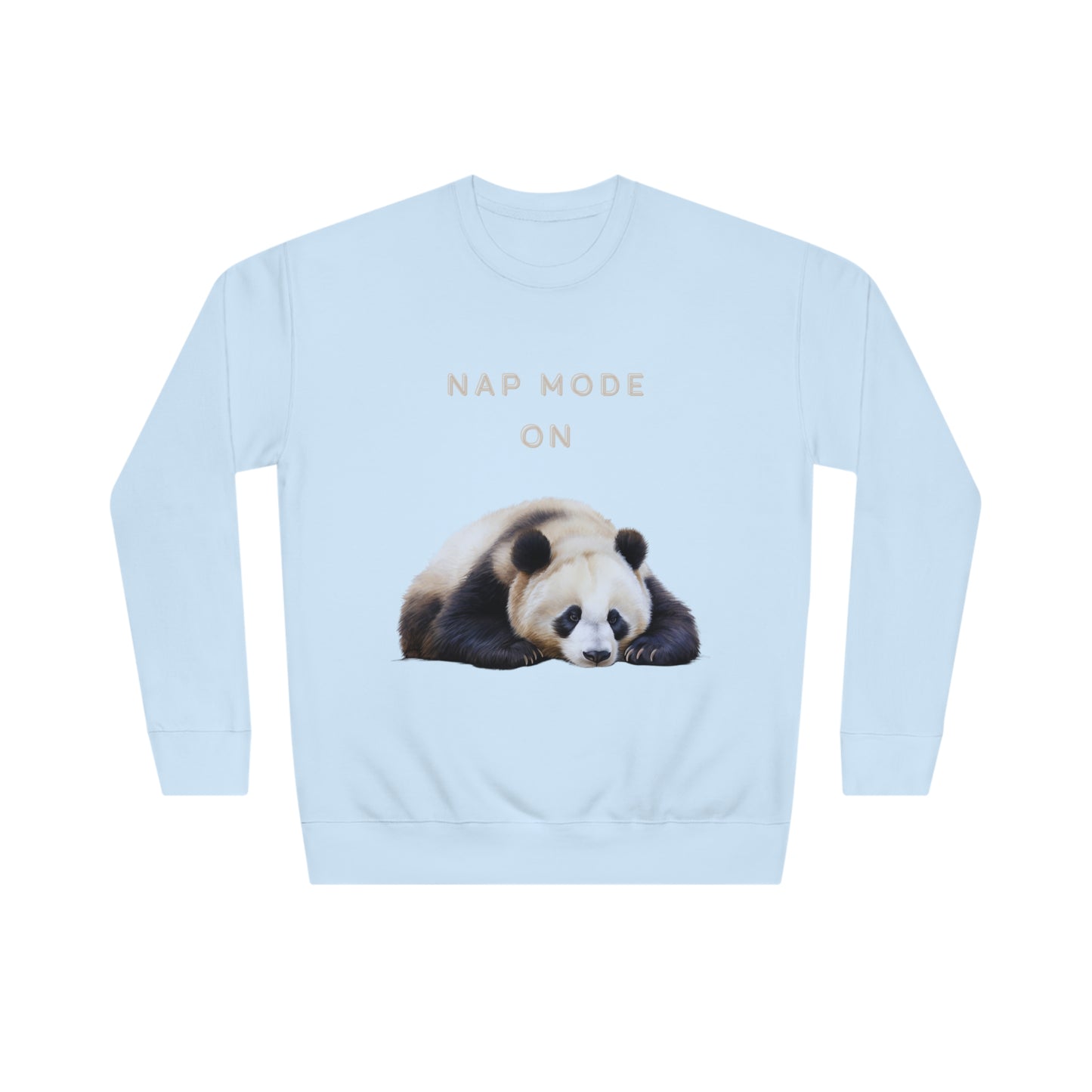 Lazy Panda Nap Mode Sweatshirt | Embrace Cozy Relaxation | Panda Lover Gifts Sweatshirt Sky Blue L 