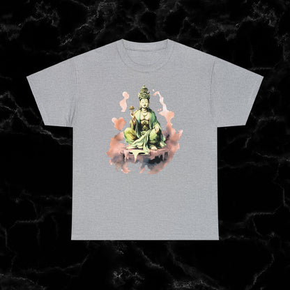 Quan Yin Goddess T-Shirt - Spiritual Tee, Guan Yin, Goddess of Compassion T-Shirt Sport Grey S 